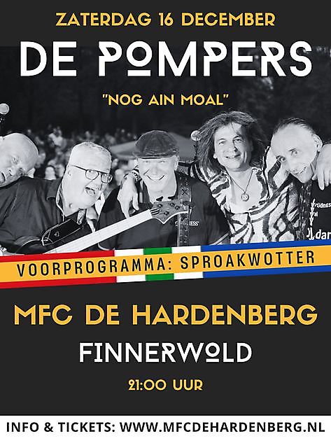 16 december 2023 - Live in MFC De Hardenberg: de POMPERS - NOG AIN MOAL - MFC De Hardenberg Finsterwolde