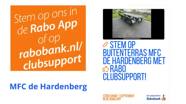 Rabo Club Support, für einen entspannten Außenbereich MFC De Hardenberg Finsterwolde