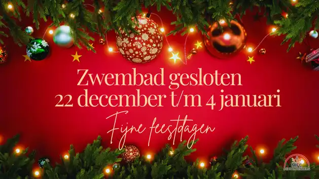 Zwembad gesloten tijdens de kerstvakantie MFC De Hardenberg Finsterwolde