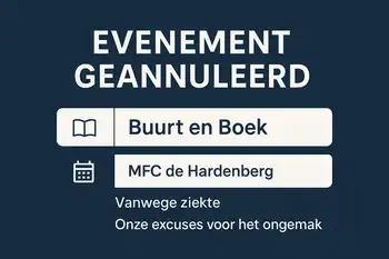 Buurt & Boek afgelast MFC De Hardenberg Finsterwolde